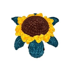 Crochet Sunflower Sea Turtle Amigurumi